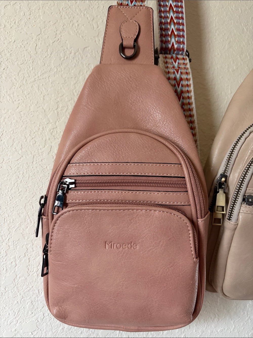 2 Sling Crossbody Bags with Tribal Strap - Picture 2 of 16